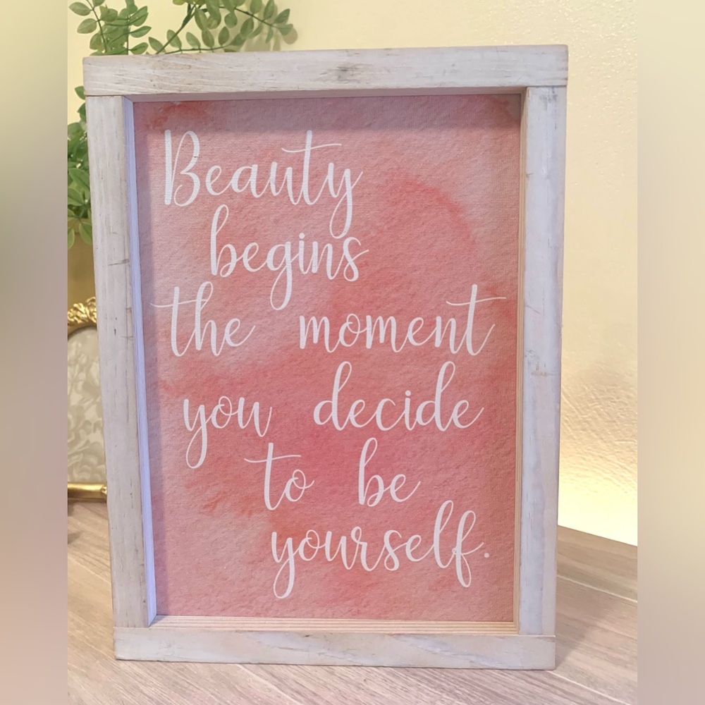 Altar'd State Pink and White Inspirational Wall Art